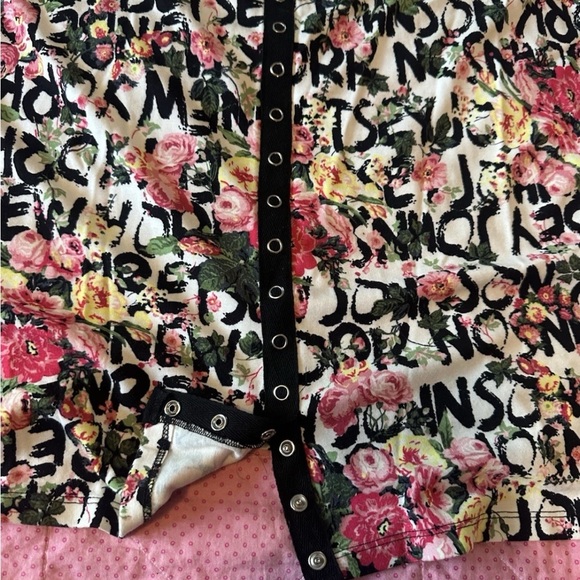 Torrid Black and Pink Floral Blouse - Picture 2 of 5